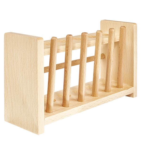 Reagenzglasgestelle aus Holz, für Gläser bis ca. 18 mm Ø Reagenzglasgestelle aus Holz, für Gläser bis ca. 18 mm Ø