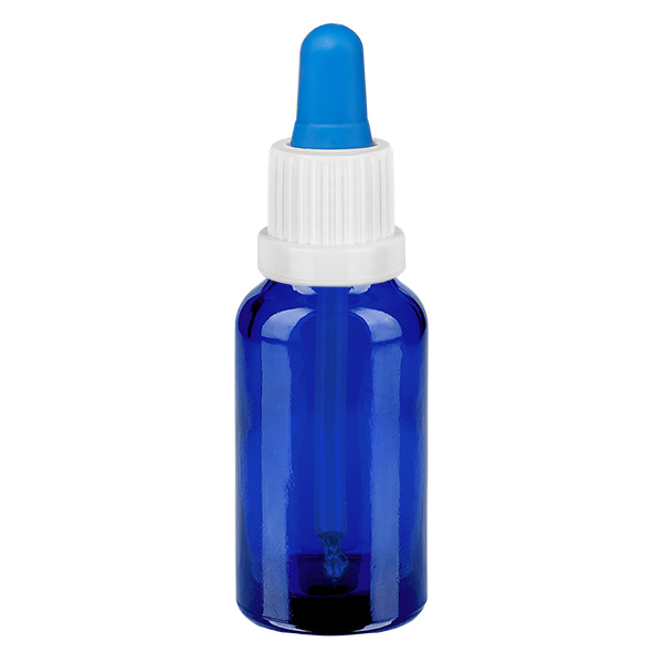 20ml Pipettenflasche weiß/blau Originalitätsverschluss BlueLine UT18/20