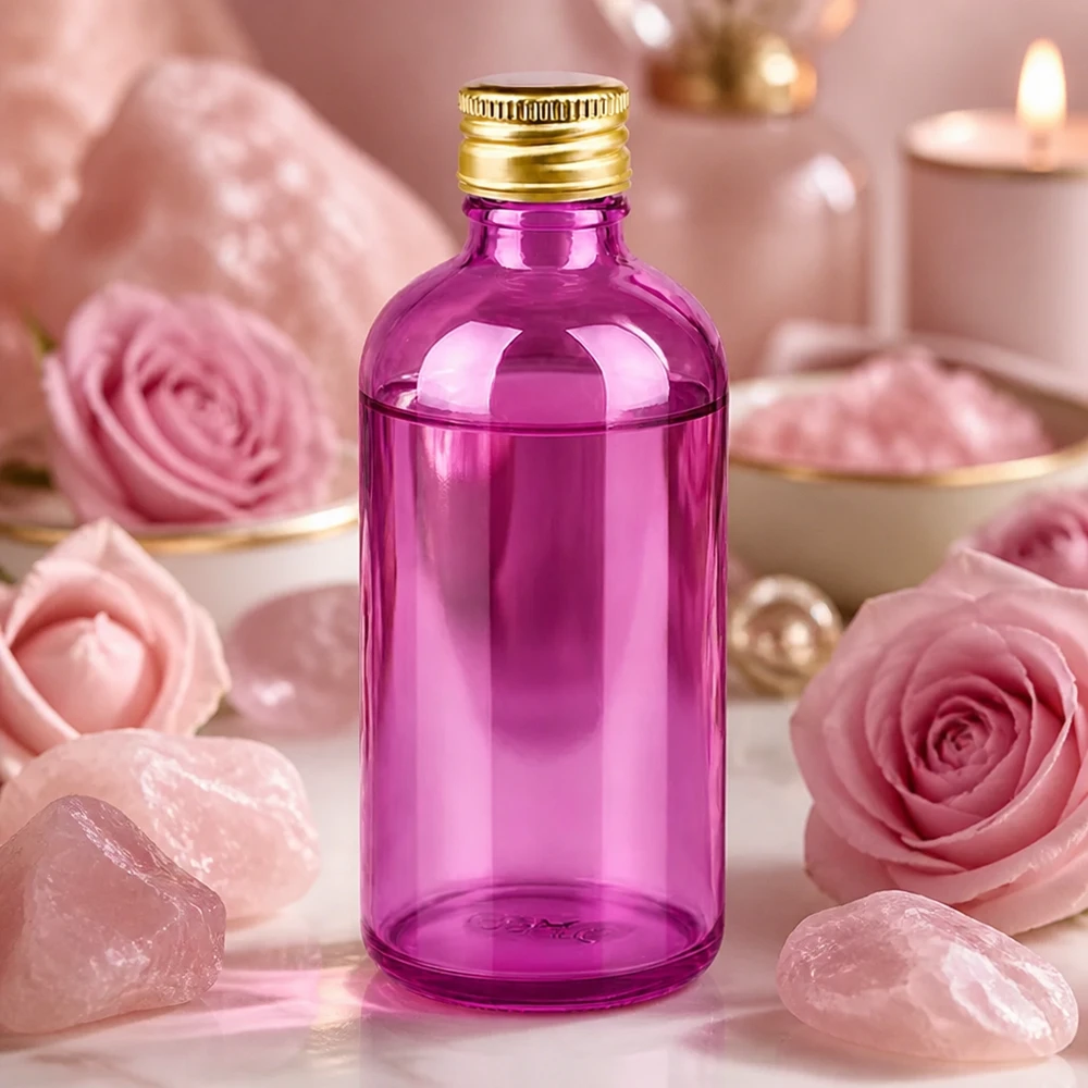 100ml Violettglas-Container mit luftdichtem Aluminiumverschluss für langanhaltende Frische