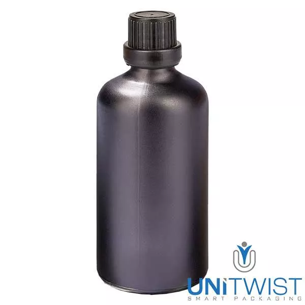 100ml Tropfflasche 2mm Originalitätsverschluss Black UT18/100 100ml Tropfflasche 2mm Originalitätsverschluss Black UT18/100