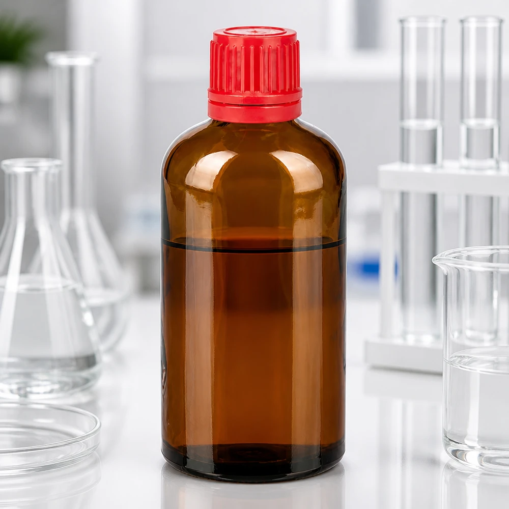 100ml Flasche 11mm Schraubverschluss rot Originalitätsverschluss BrownLine UT18/100 Robuste Braunglasflasche 100ml mit rotem SV-Verschluss - langlebig und wiederverwendbar