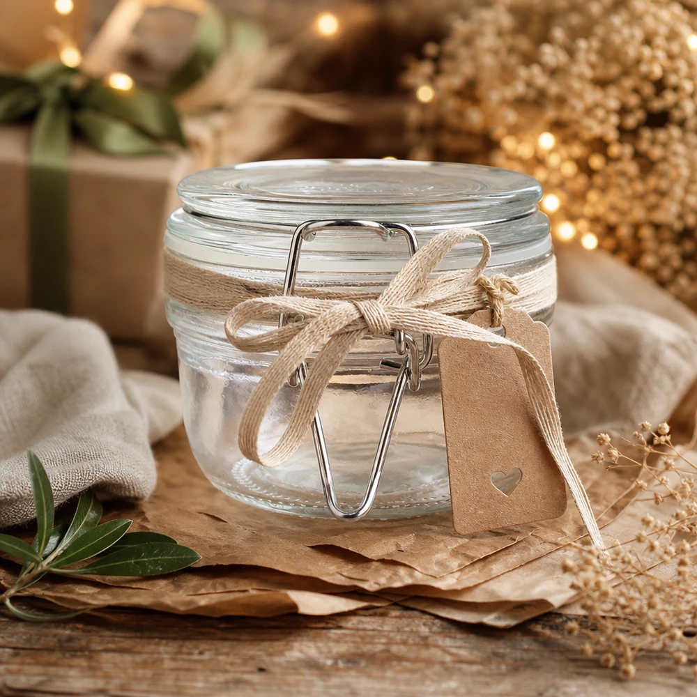Funktionales 200ml Vorratsbehältnis aus Glas mit praktischem Klappverschluss für optimale Frischhaltung