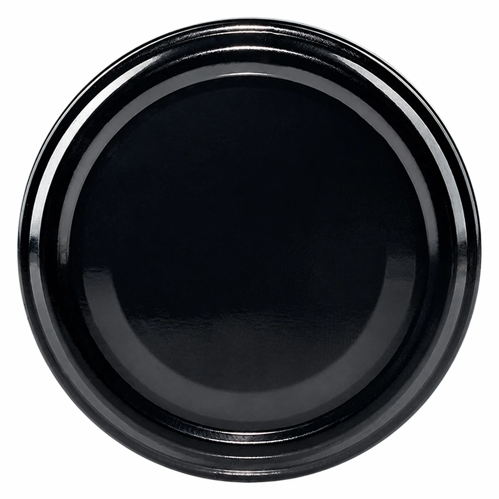 UNiTWIST TO82 schwarz, BioSeal, BPA-NI, UNiTWIST Glänzend schwarzer Twist-Off-Deckel TO82 UNiTWIST BioSeal BPA-NI Aufsicht