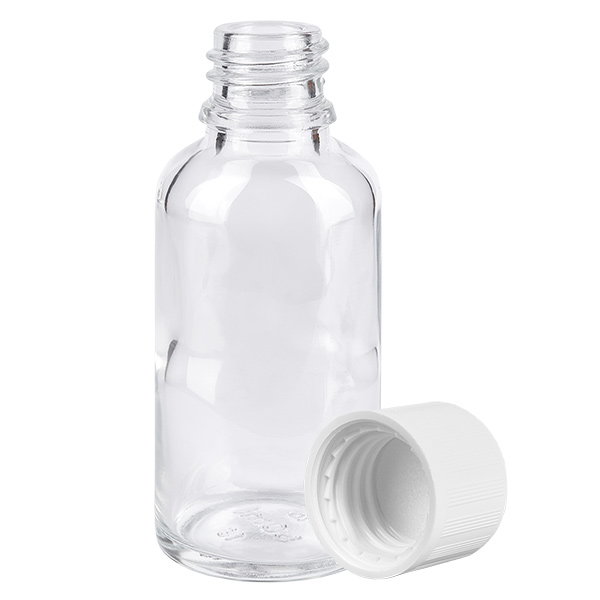 20ml Flasche 11mm Schraubverschluss weiß Standard Kindersicherung ClearLine UT18/20 20ml Flasche 11mm Schraubverschluss weiß Standard Kindersicherung ClearLine UT18/20