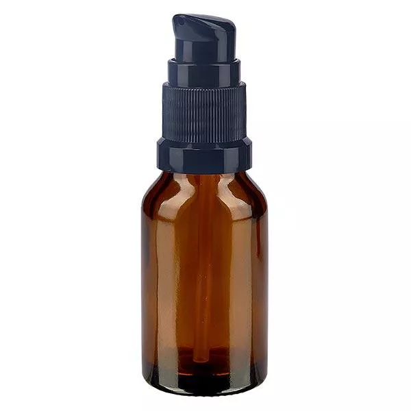 Apothekenflasche braun 15ml PumpVerschluss schwarz Standard Apothekenflasche braun 15ml PumpVerschluss schwarz Standard