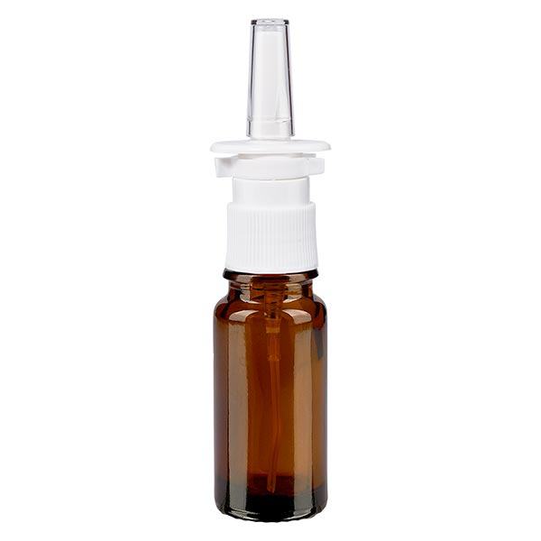 Apothekenflasche braun 10ml Nasenzerstäuber weiß Standard