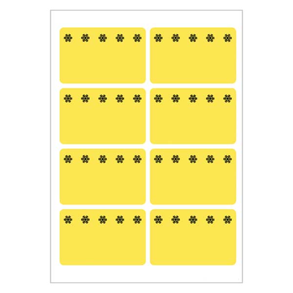 Tiefkühletiketten gelb (48 Aufkleber) 26x40mm Tiefkühletiketten gelb (48 Aufkleber) 26x40mm