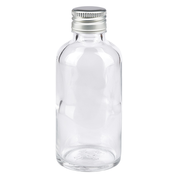 50ml Flasche 11mm Schraubverschluss Alu-Silber Standard ClearLine UT18/50