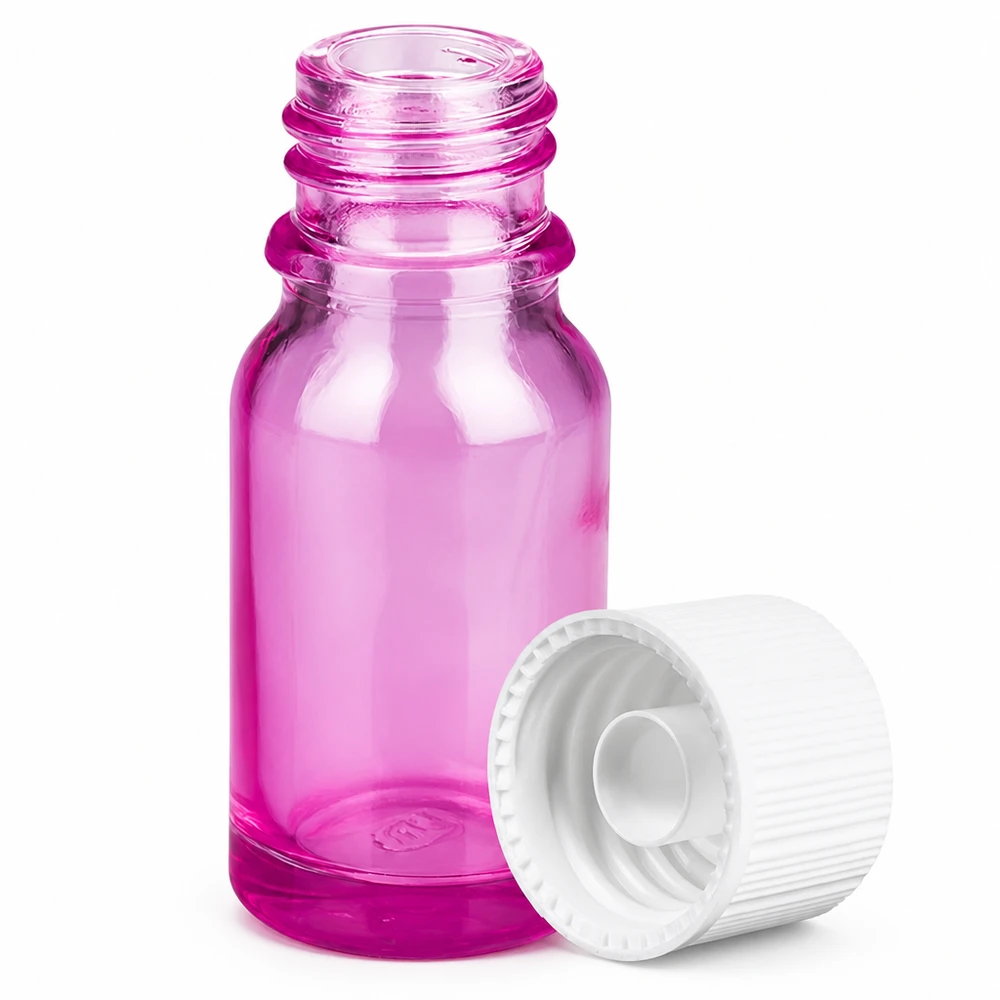 Premium 10ml Violettglas Fläschchen mit weißem Deckel schützt lichtempfindliche Substanzen