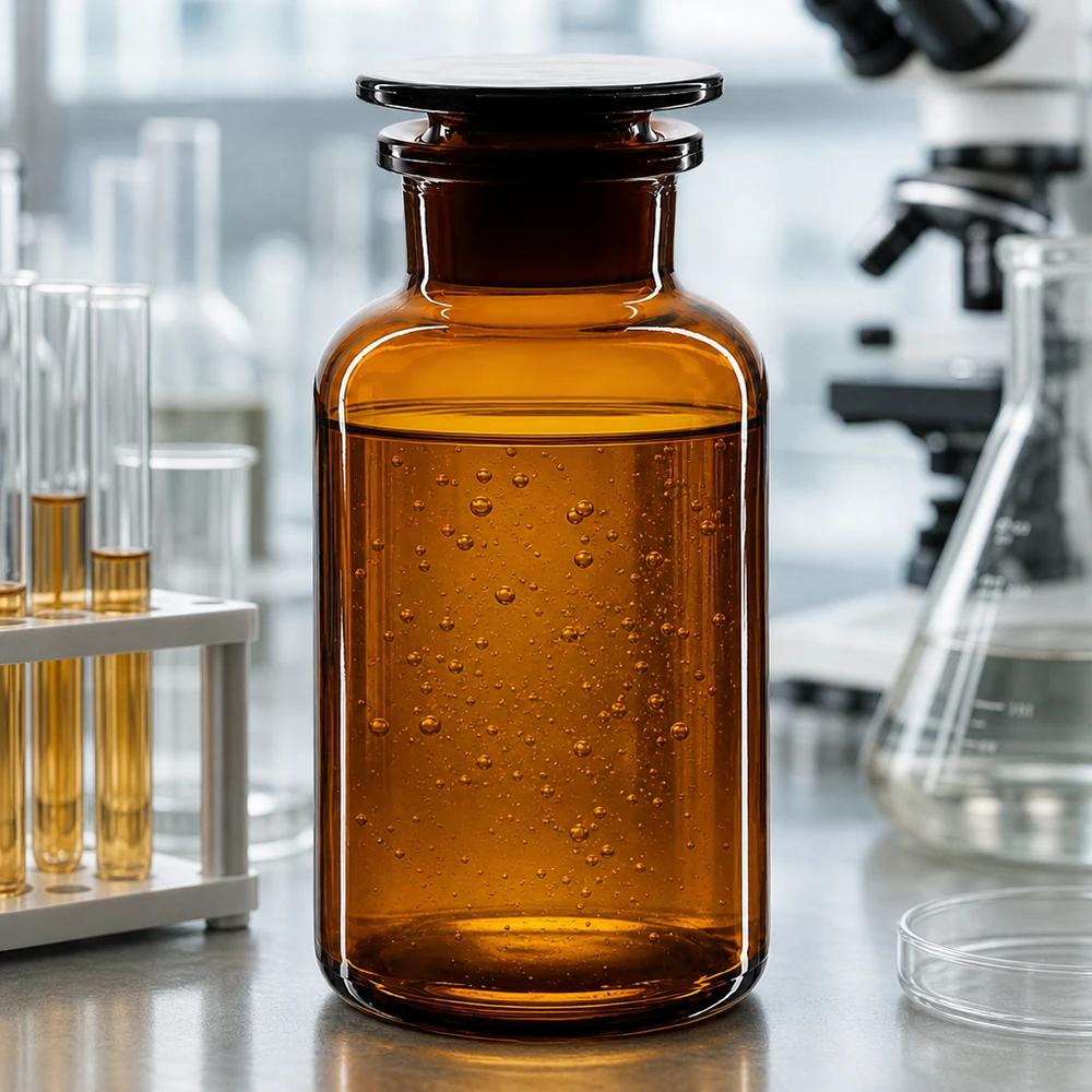 Aufbewahrungsflasche 500ml braun mit Weithals und Glasstopfen für Tinkturen und Laborflüssigkeiten
