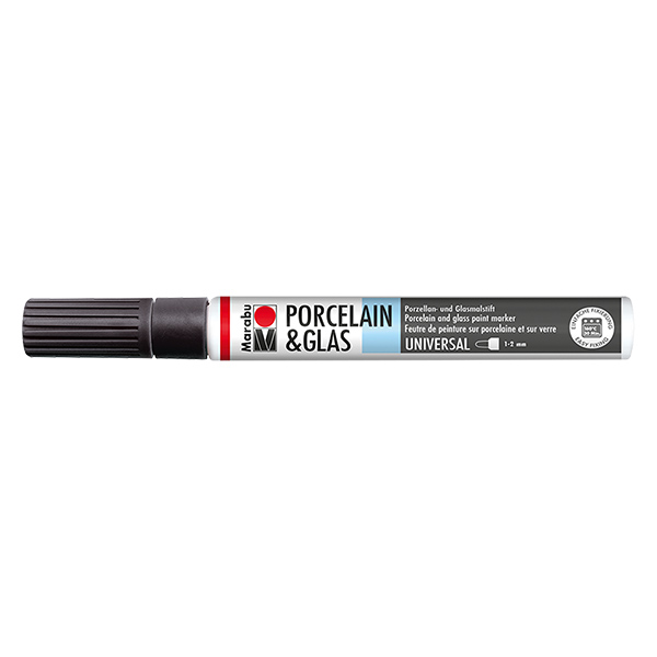 Malstift Schwarz 1-2mm für Glas/Porzellan (073)