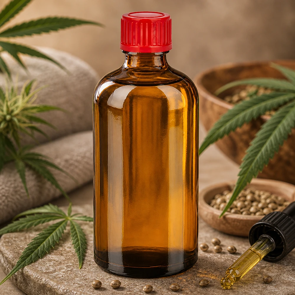 Robuste Braunglasflasche 100ml mit korrosionsbeständigem Verschluss für chemische Lösungen