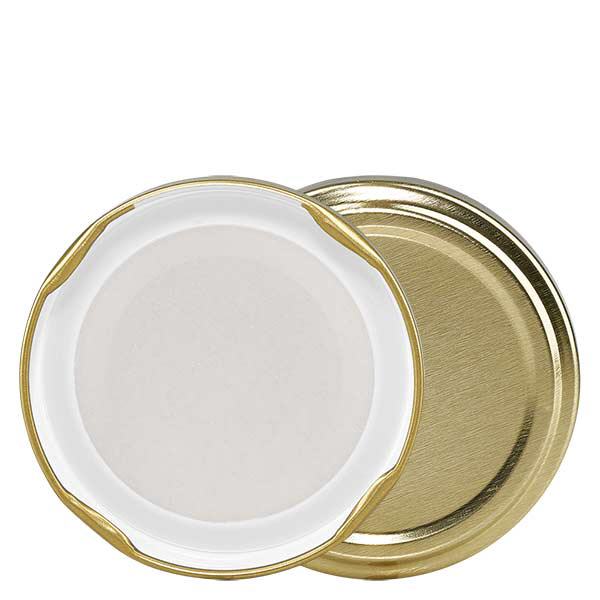 UNiTWIST TO70 gold Twist-Off-Verschluss beidseitige Ansicht 70mm Durchmesser BioSeal BPA-NI