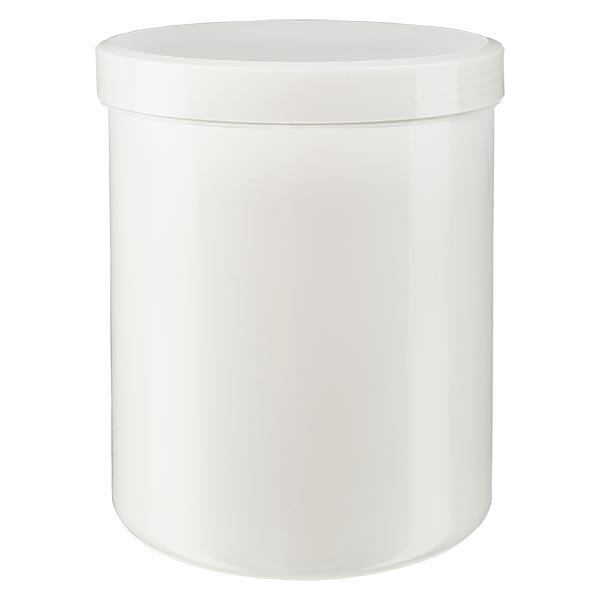 Salbenkruke 1000g weiß mit weißem Schraubdeckel (Polypropylen)