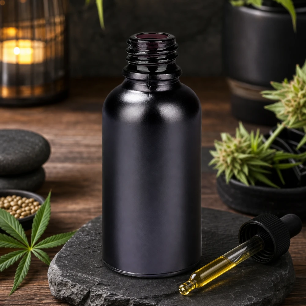 30ml Apothekerflasche BlackLine UT18/30 UNiTWIST Moderne 30ml Apothekerflasche BlackLine UT18/30 mit tropfgenauer Anwendung für Naturheilkunde