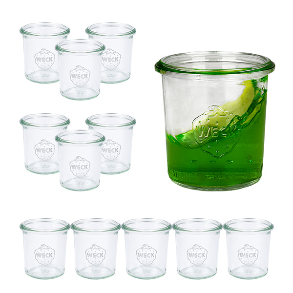 12er Set Weck Gläser 140 ml Sturzgläser