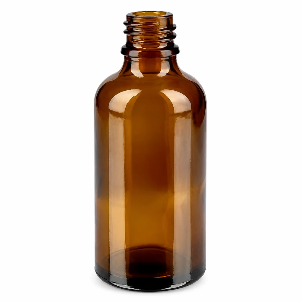 Lichtschützende 50ml Glasflasche braun für Aromatherapie und Naturheilkunde