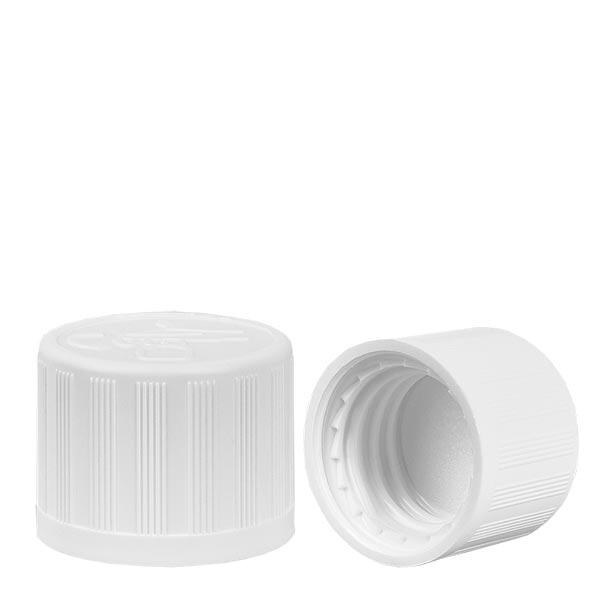 Schraubverschluss weiß 18mm Kindersicherung Standard Schraubverschluss weiß 18mm Kindersicherung Standard