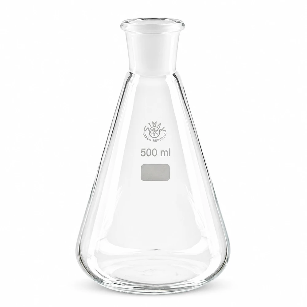 Erlenmeyerkolben 500ml mit Normschliff (29/32) Stabiler Laborglaskolben 500ml konische Form perfekt für Schüttel- und Mischvorgänge
