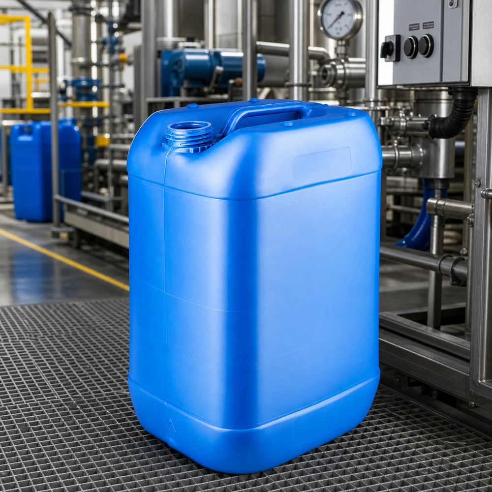 Kanister 25 Liter blau ohne Verschluss Tragbarer 25 Liter Leerkanister blau mit Griffmulde für Lager und Produktion