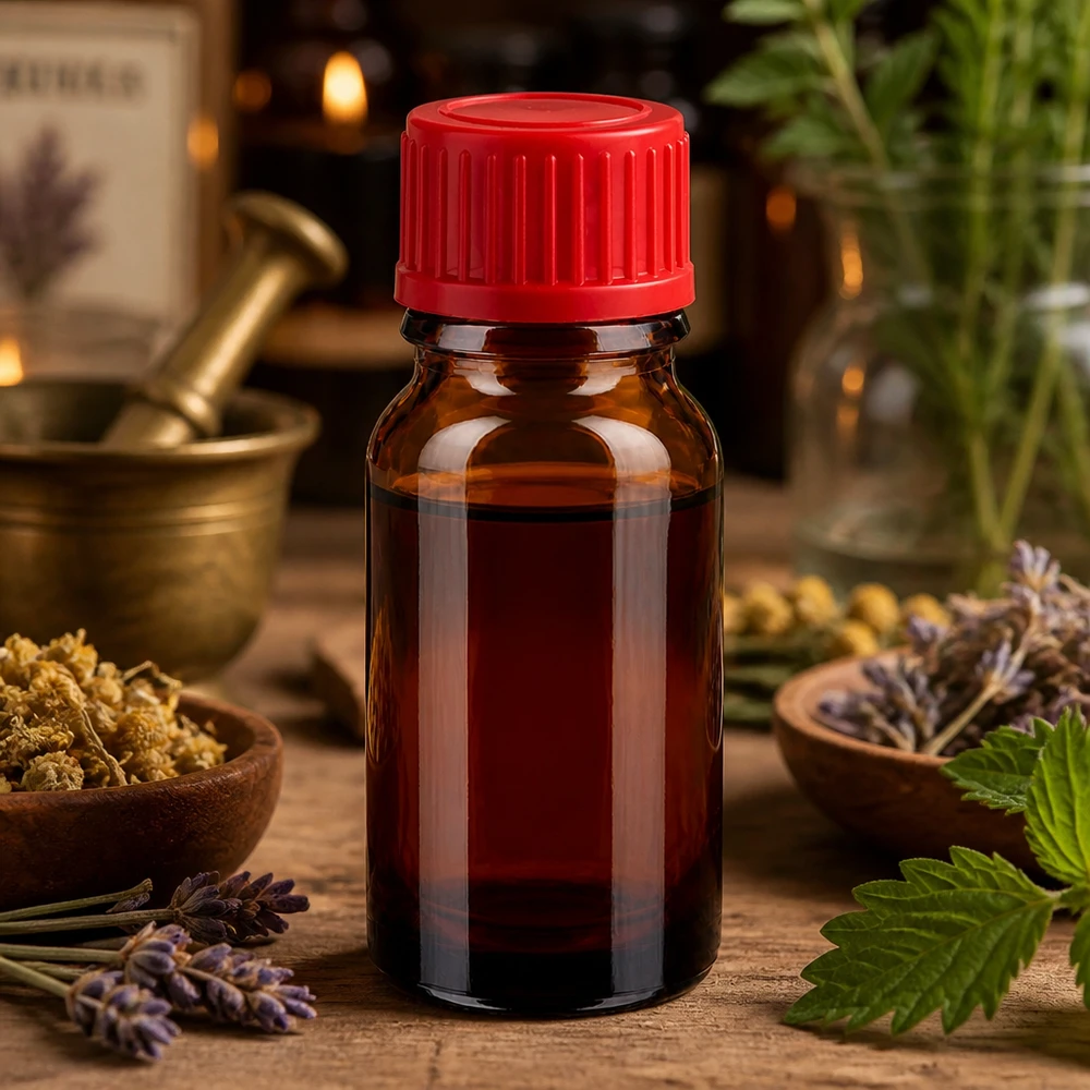 10ml STD BrownLine Flasche mit rotem Schraubdeckel für sichere Lagerung empfindlicher Substanzen