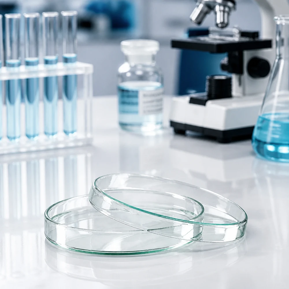 Petrischale 120x20mm Glas Sterile Glaspetrischalen 120mm Durchmesser 20mm Höhe für Zellkultur und Mikrobiologie