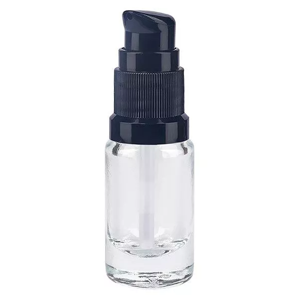 Apothekenflasche klar 5ml PumpVerschluss schwarz Standard Apothekenflasche klar 5ml PumpVerschluss schwarz Standard