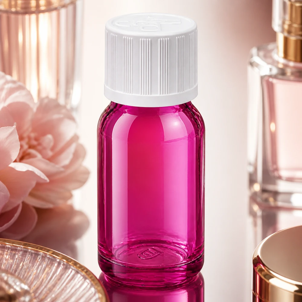 10ml Flasche 11mm Schraubverschluss weiß Standard Kindersicher PurpleLine UT18/10 Hochwertige 10ml Flasche aus violettem Spezialglas für optimalen Produktschutz vor Oxidation