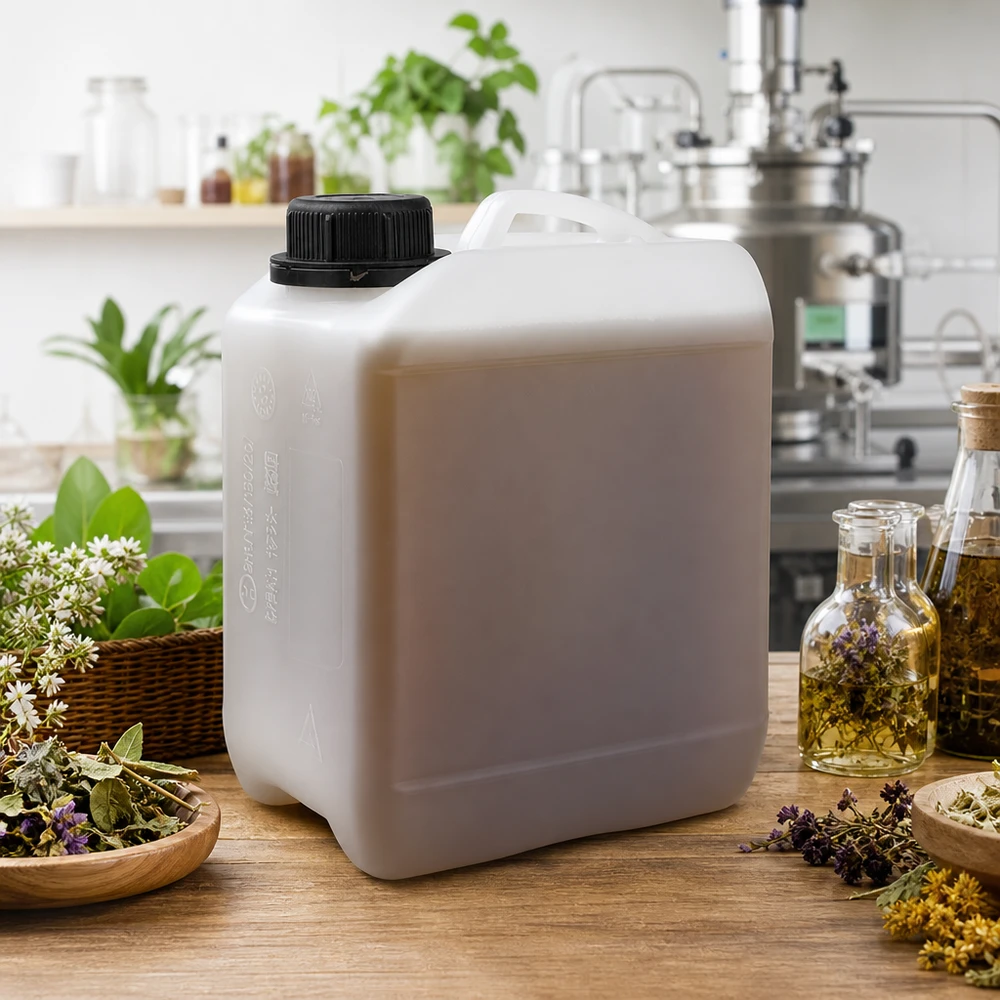 Kanister 2.5 Liter mit Schraubverschluss Originalitätsverschluss Lagerkanister 2,5 L für Kräuteröle und Naturextrakte mit ergonomischem Tragegriff und Dichtverschluss