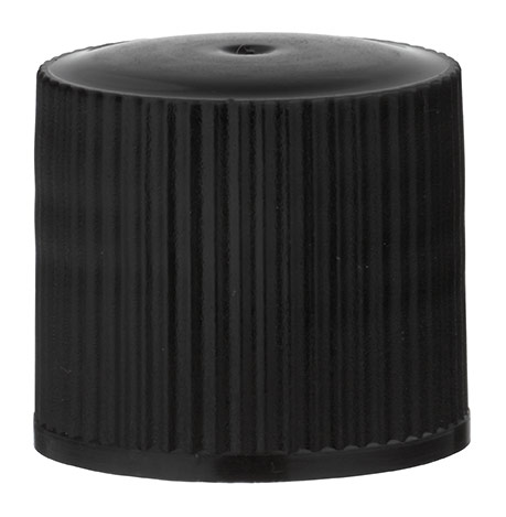 Schraubkappe 16,8x17,2mm, Gew. GL18, PE-Schwarz m. Dichtung