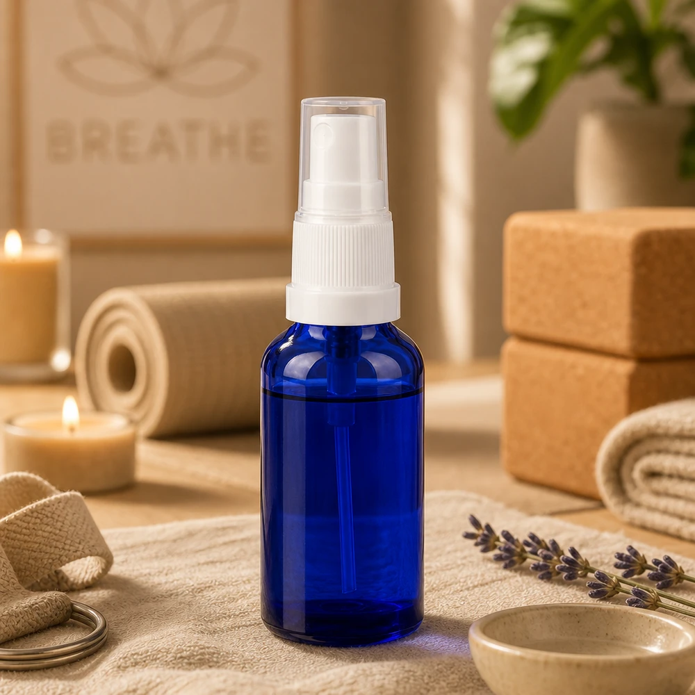 30ml BlueLine Sprayflasche mit UV Schutz durch blaues Glas für lichtempfindliche Substanzen