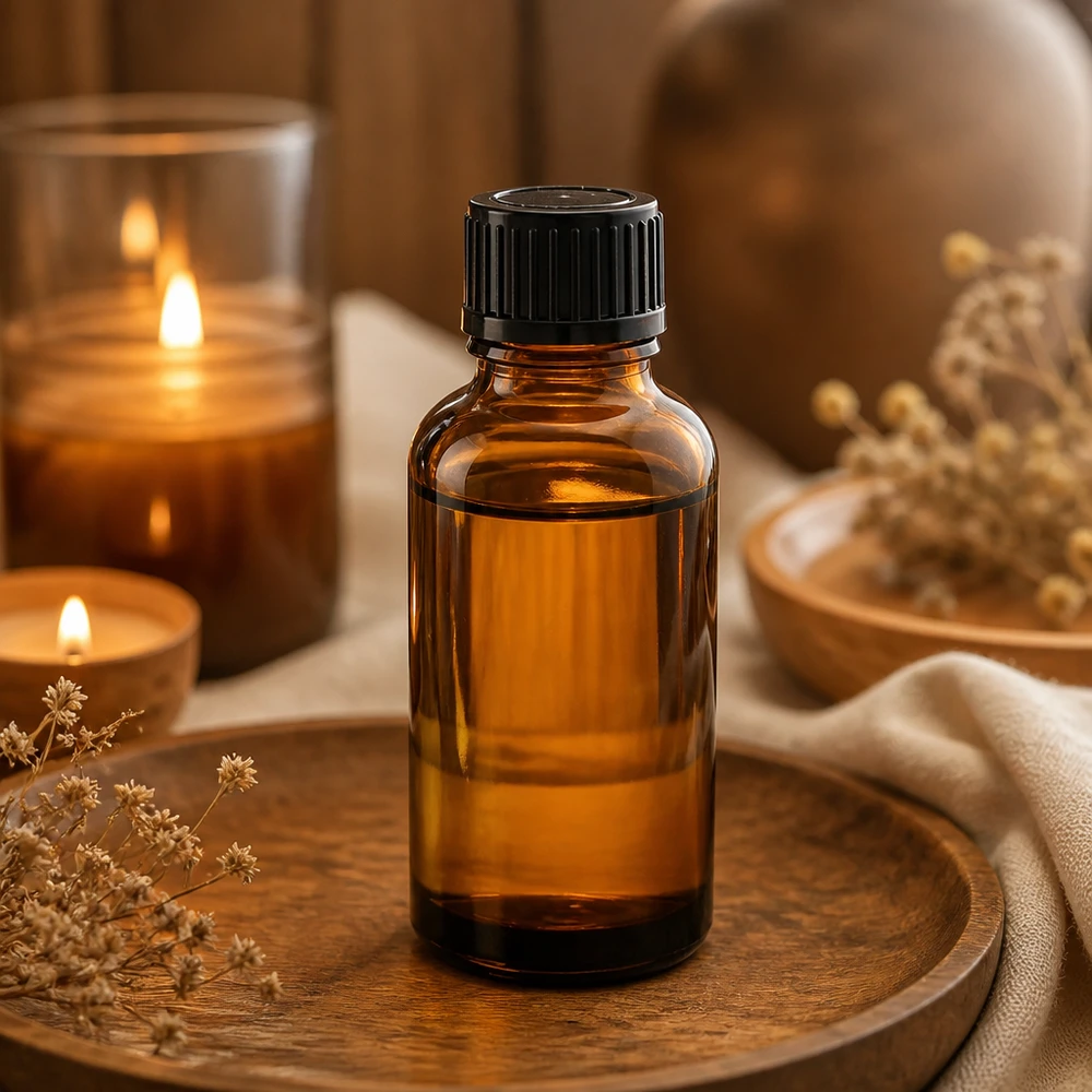 30ml Flasche mit schwarzem SV-Verschluss und UT18 Gewinde für wiederverwendbare Kosmetikverpackung