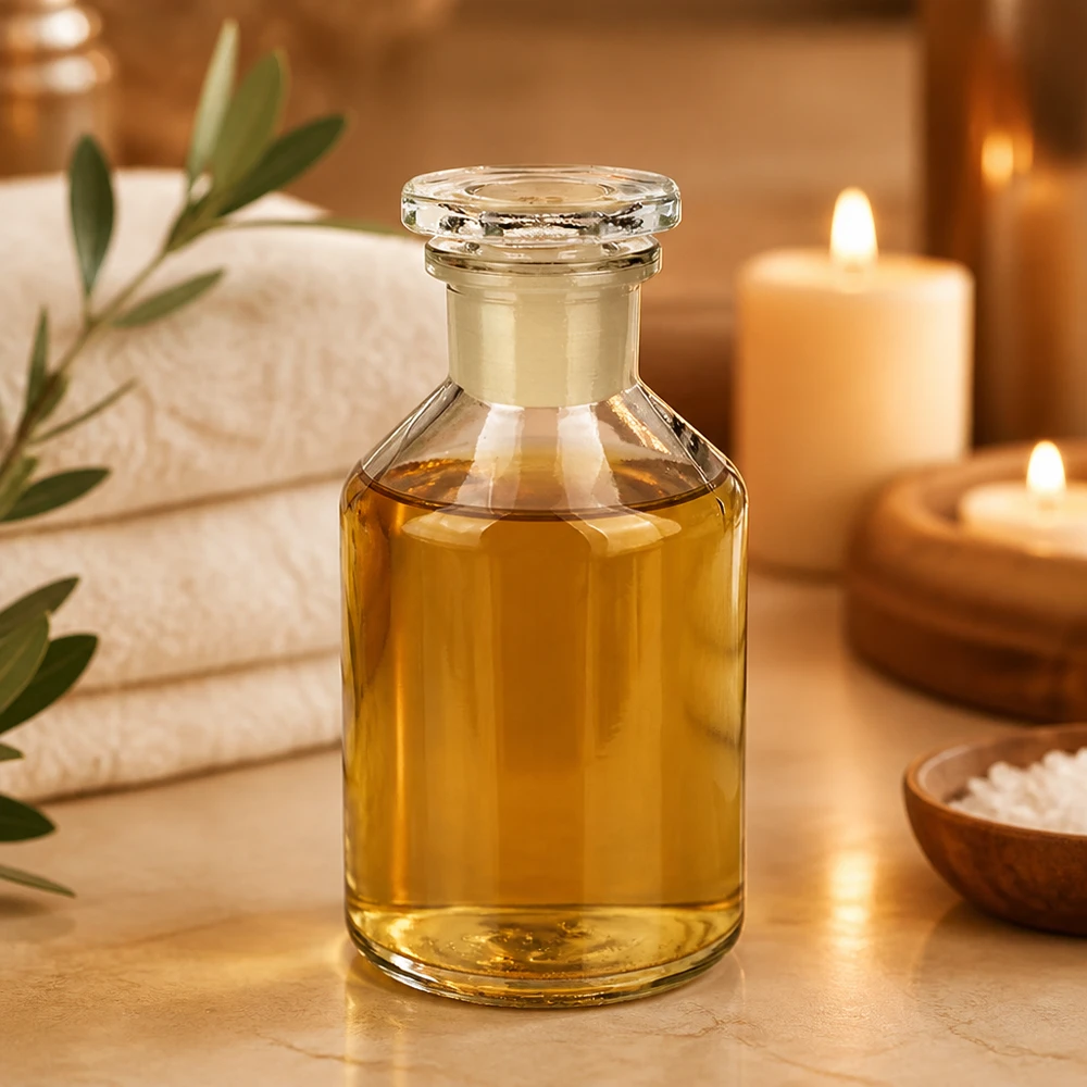 Steilbrustflasche 50ml mit eingeschliffenem Stopfen für Aromaöle und Tinkturen