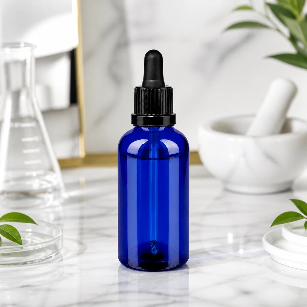 50ml Pipettenflasche schwarz Originalitätsverschluss BlueLine UT18/50 Vielseitige 50ml Pipettenflasche für DIY-Kosmetik, Aromatherapie und pharmazeutische Anwendungen