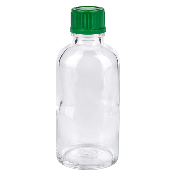 50ml Flasche 11mm Schraubverschluss grün Standard ClearLine UT18/50