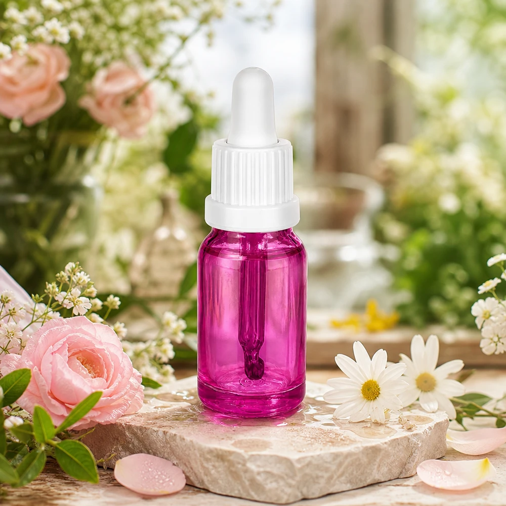 10ml Pipettenflasche weiss Originalität Schraubverschlusserschluss PurpleLine UT18/10 10ml Pipettenflasche violett für professionelle Anwendung in Kosmetik OV PurpleLine UT18/10