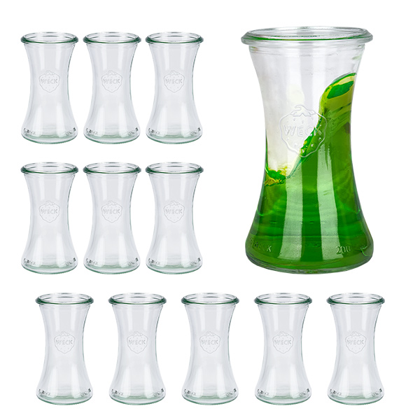 12er Set Weck Gläser 200ml Delikatessenglas