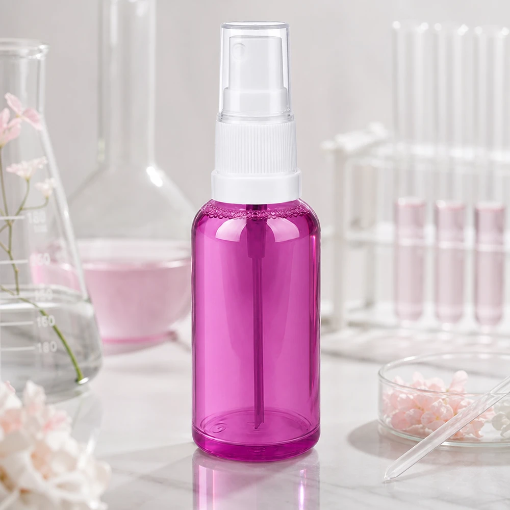 50ml PurpleLine Sprühflasche in lila durchsichtig ideal für Haarpflege und Styling