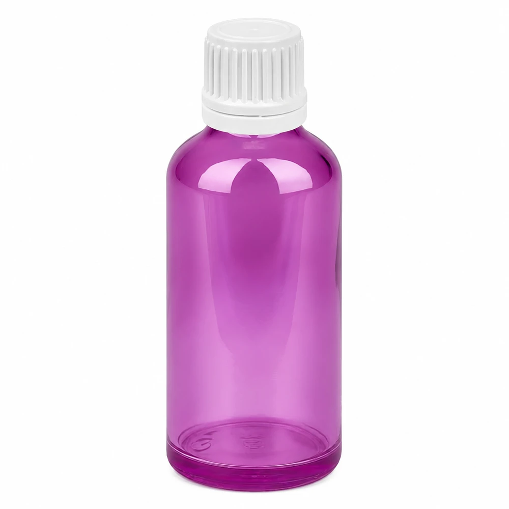 50ml Schraubflasche in elegantem Purple Line Design für Kosmetik und Pflegeprodukte