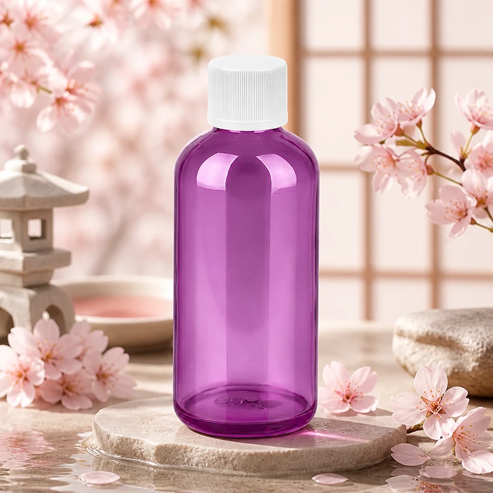 100ml Flasche 11mm Schraubverschluss weiß Standard Kindersicher PurpleLine. UT18/100 Leichte 100ml Flasche in trendigem Violett mit kindersicherem Verschluss für sichere Aufbewahrung