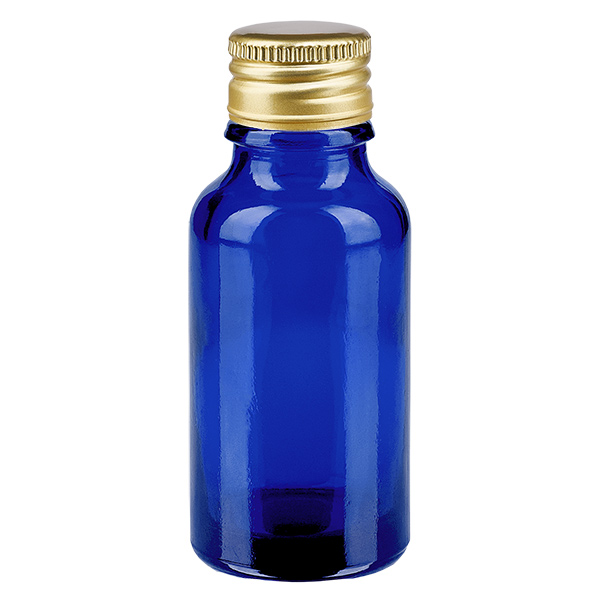 20ml Flasche 11mm Schraubverschluss Alu-Gold Standard BlueLine UT18/20