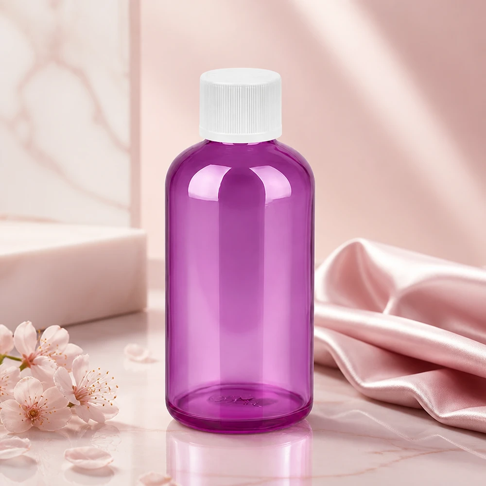 100ml Flasche 11mm Schraubverschluss weiß Standard Kindersicher PurpleLine. UT18/100 Versatile 100ml container in attractive purple shade featuring durable plastic construction and tight seal