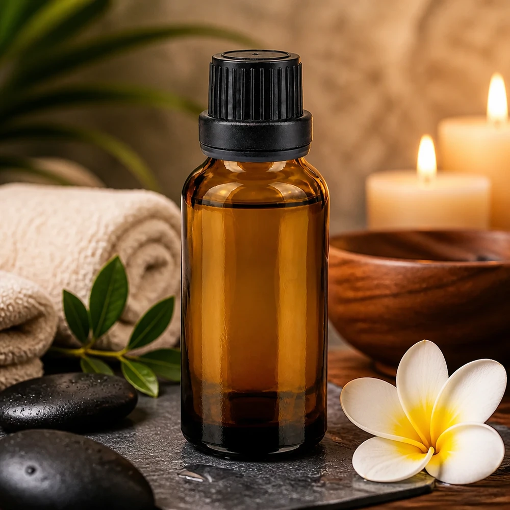 Apothekenflasche braun 20ml Schraubverschluss schwarz Dichteinlage Originalitätsverschluss Spa und Wellness Braunglas Flasche 20ml mit schwarzem Verschluss für Duftöle und Extrakte