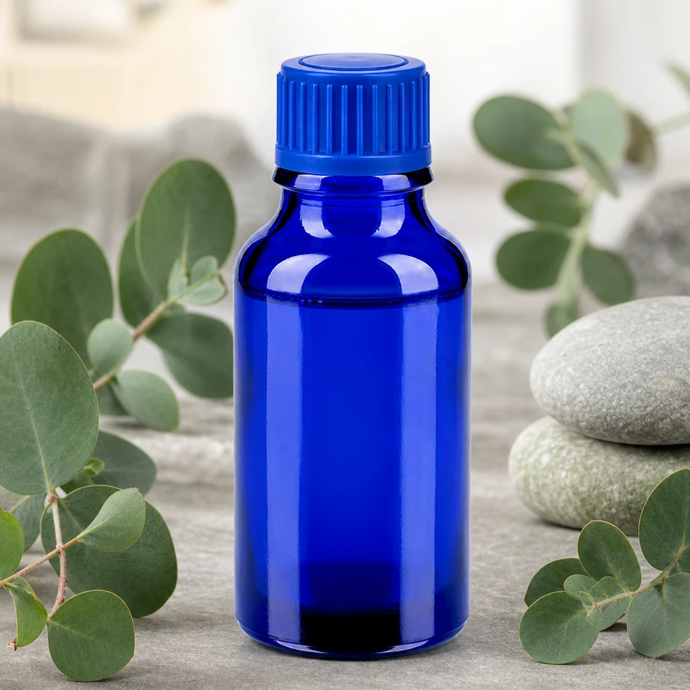 20ml Flasche 11mm Schraubverschluss blau Standard BlueLine UT18/20 Robuste 20ml Laborflasche mit ergonomischem blauen Design für einfache Handhabung