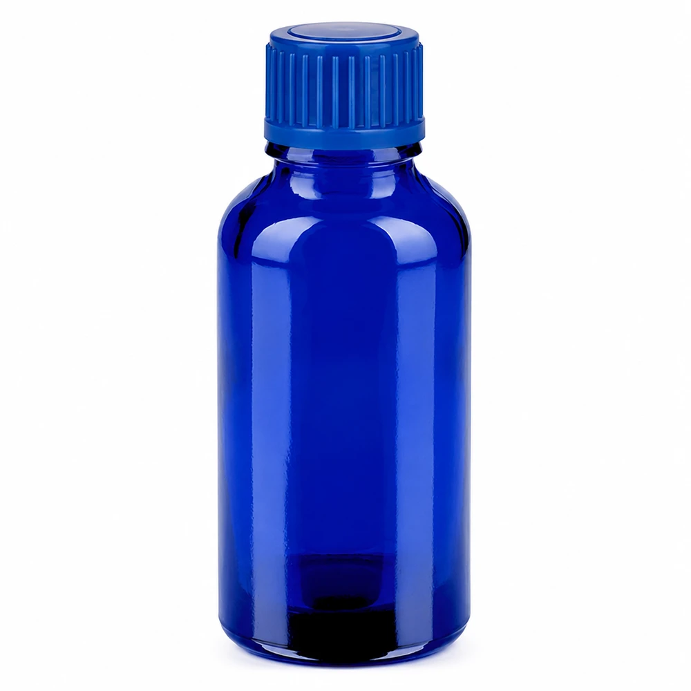 30ml Tropfflasche blau mit festem Verschluss für präzise Dosierung von Flüssigkeiten