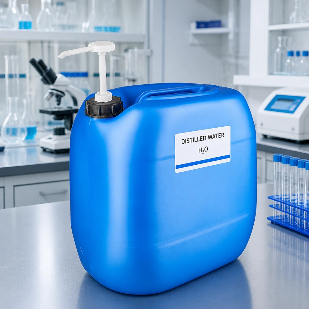 Kanister 30 Liter blau mit Dosierpumpe Robuster Flüssigkeitskanister 30 Liter blau mit Schraubverschluss und Pumpspender