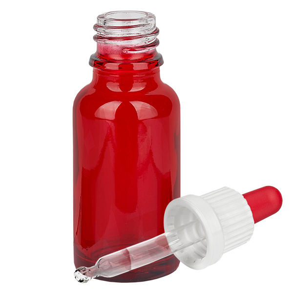 20ml Pipettenflasche weiß/rot Originalitätsverschluss RedLine UT18/20