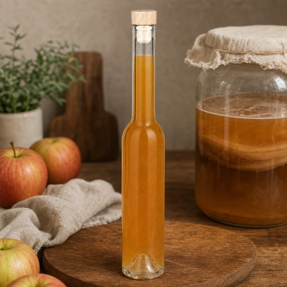 200ml Glasflasche "Hugo" mit Holzgriff-Korken UNiTWIST 200ml Glasflasche "Hugo" mit Holzgriff-Korken UNiTWIST