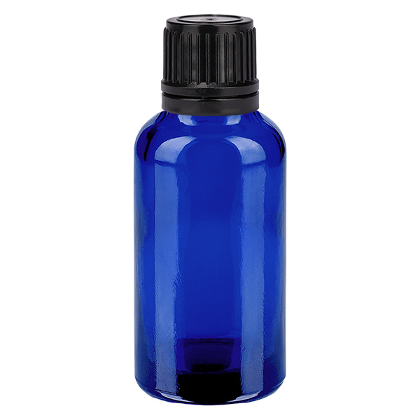 30ml Flasche 11mm Schraubverschluss schwarz Originalitätsverschluss BlueLine UT18/30