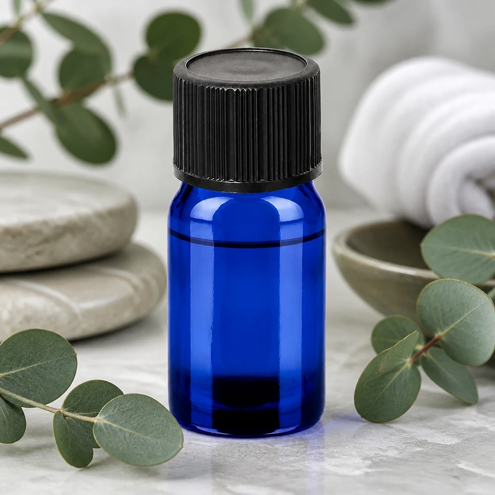 Ergonomische 5ml Tropfflasche mit rutschfestem schwarzem Verschluss für einfache Handhabung